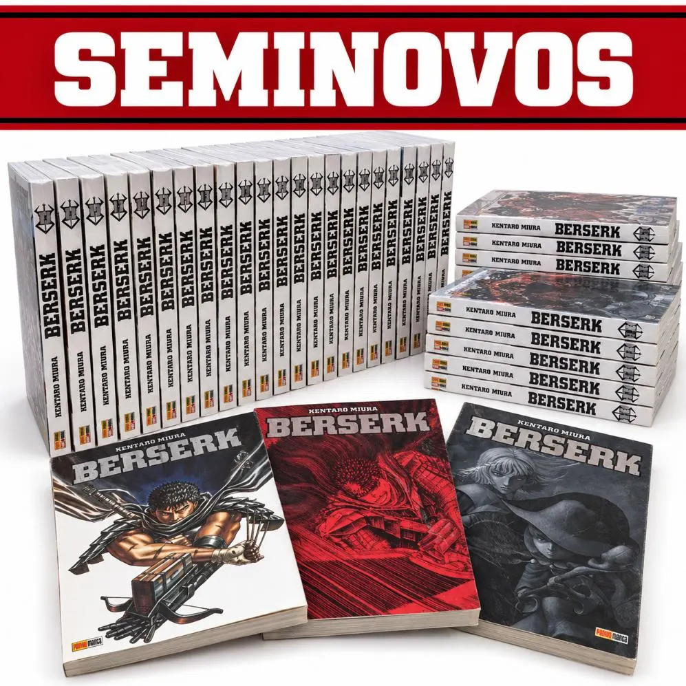 Mangá Berserk Edição de Luxo Volumes Avulsos Novo Lacrado ou Seminovo Panini Português